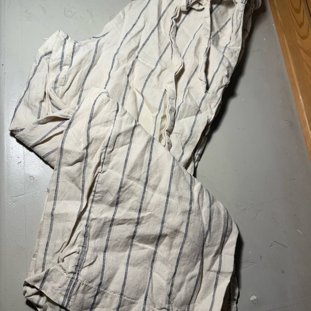 Anthro stripe linen pants